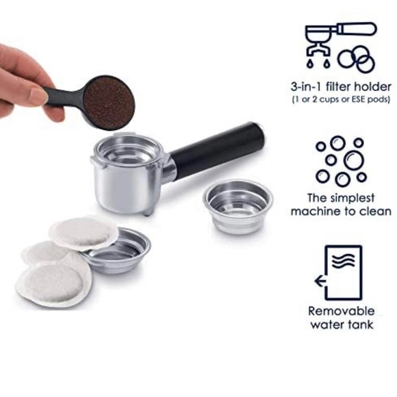 DeLonghi EC155M Manual Espresso Machine & Cappuccino Maker, New - Picture 13 of 14